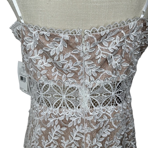 AIDAN MATTOX MIDI EMBROIDERED DRESS - 12 - Picture 9 of 14